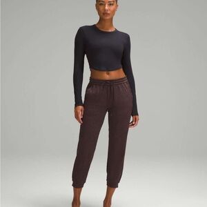 Lululemon Soft Jersey Classic-Fit Mid-Rise Jogger - Size 10 - Heathered Espresso